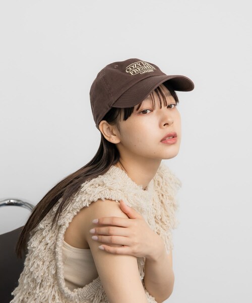 KBF（ケイビーエフ）の「カフェロゴエンブロイダリーCAP（キャップ・レディース・BROWN/BLACK・one）」の15枚目の写真