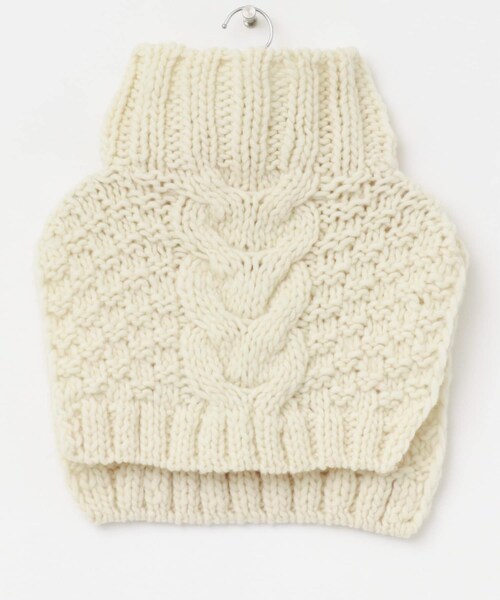 かぐれ（カグレ）の「ペルーショルダーニットウォーマー（ネックウォーマー/スヌード・レディース・IVORY/GRAY・FREE）」の20枚目の写真