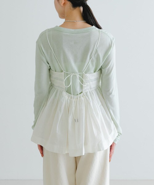 URBAN RESEARCH（アーバンリサーチ）の「レース切り替えキャミブラウス（キャミソール・レディース・BLACK/OFF・FREE）」の4枚目の写真