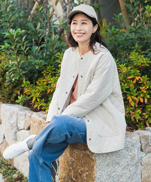 URBAN RESEARCH DOORS（アーバンリサーチドアーズ）の「『撥水』カポックキルトミドルジャケット（その他アウター・レディース・IVORY/GREIGE/BLACK・Free）」の11枚目の写真