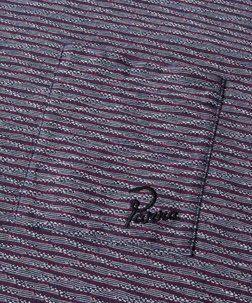 ADAM ET ROPE'(アダムエロペ)の「【by Parra/バイ・パラ】 Crooked stripe t-shirt(Tシャツ/カットソー・メンズ・ネイビー系・L/M/XL)」の6枚目の写真