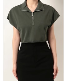 EMODA | カバーハーフジップトップ(Tシャツ/カットソー)