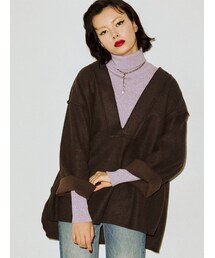 jouetie | Vネックカットオフプルオーバー(スウェット)