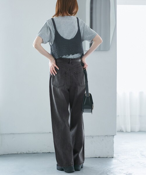 ROPE' PICNIC（ロペピクニック）の「キラキラビジューデニム（デニムパンツ・レディース・ネイビー/ブルー/ブラック系・36/38/40）」の18枚目の写真