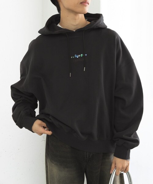 SENSE OF PLACE by URBAN RESEARCH（センスオブプレイスバイアーバンリサーチ）の「Gem Stone Cropped Hoodie（パーカー・メンズ・NAVY/BLACK/MINT・M/L）」の8枚目の写真