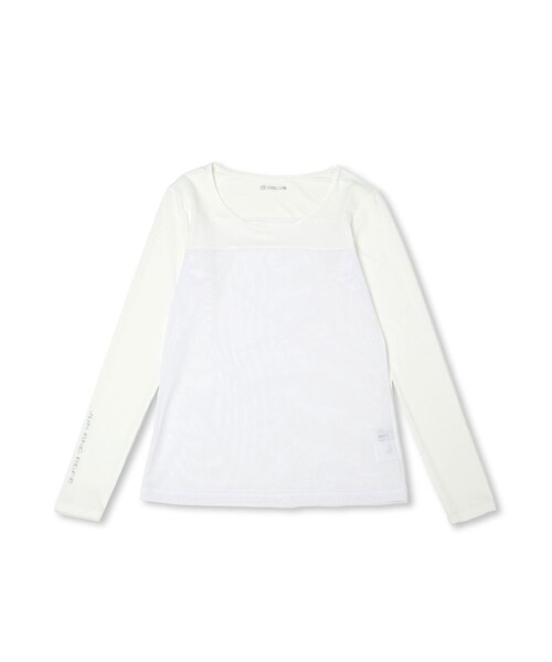 ROPE'(ロペ)の「クールコア×メッシュクルーネックプルオーバー/UV・吸水速乾・接触冷感(Tシャツ/カットソー・レディース・ブラック/ホワイト/ベージュ・L/M/S)」の12枚目の写真
