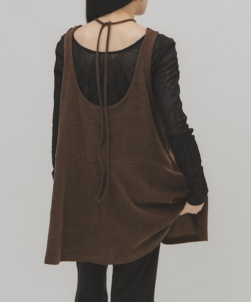 KBF（ケイビーエフ）の「2WAYローフレアミニワンピース（ワンピース・レディース・BROWN/BLACK・one）」の20枚目の写真