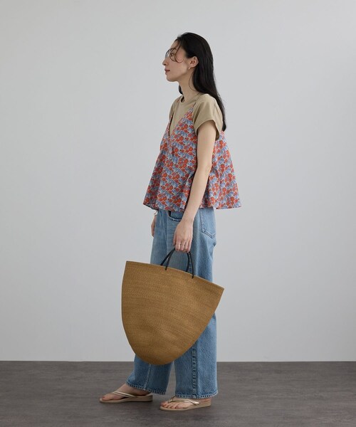 ADAM ET ROPE'(アダムエロペ)の「【J'aDoRe・一部店舗限定】【KAMARO'AN(カマロアン)】Gourd Pack Basket(かごバッグ・レディース・キナリ・F)」の6枚目の写真
