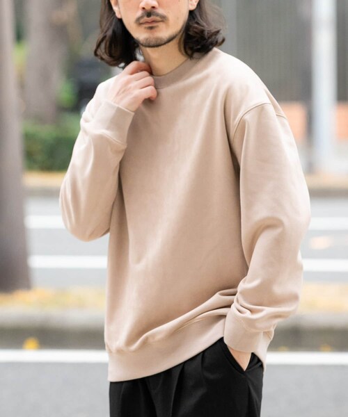 ITEMS URBANRESEARCH（アイテムズ アーバンリサーチ）の「裏フリースF.S.プルオーバー（その他トップス・メンズ・L.BEG/MOC/OLV/BLK・M/L）」の2枚目の写真
