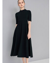 MERCURYDUO | ハイツイストスタンドカラーニットワンピース(ワンピース)