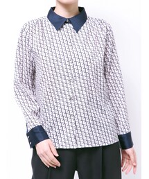 TONAL | Tモノグラムクレリックフレンチシャツ(シャツ/ブラウス)