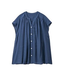 Petitjo | 小さいサイズ　楊柳フレンチスリーブブラウス　低身長さん・小柄女性(シャツ/ブラウス)