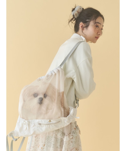 merry jenny（メリージェニー）の「ど～んとモコゾウメッシュナップサック（その他・レディース・オフホワイト/グレー/イエロー・F）」の14枚目の写真