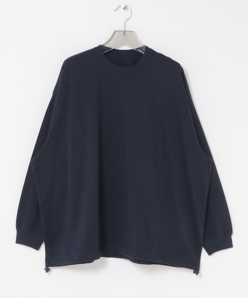 URBAN RESEARCH（アーバンリサーチ）の「dDdDdDd　BIG DRAWSTRING LONG-SLEEVE T-SHIRTS（Tシャツ/カットソー・メンズ・WHITE/BLACK/NAVY/M.GRAY・S/M/L/XL/XXL）」の4枚目の写真
