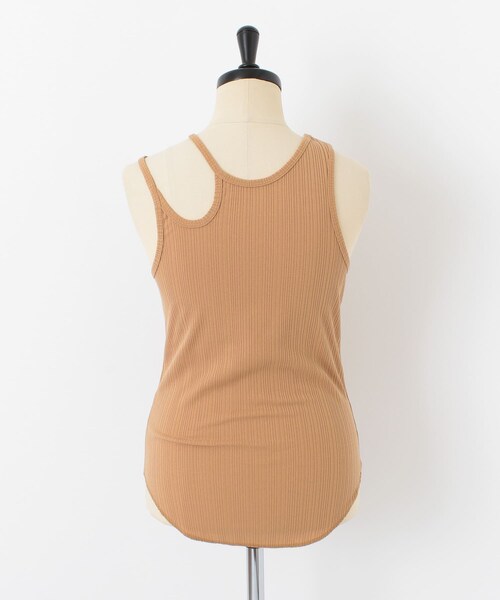 KBF（ケイビーエフ）の「アシメネックタンクトップ（タンクトップ・レディース・CHARCOAL/IVORY/ORG BROWN・one）」の17枚目の写真