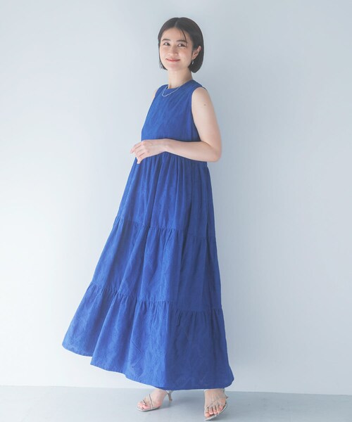 URBAN RESEARCH ROSSO（アーバンリサーチロッソ）の「インドコットン バックシャンワンピース（ワンピース・レディース・BLACK/BLUE・Free）」の18枚目の写真
