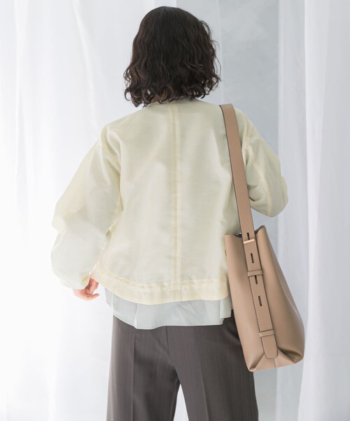 URBAN RESEARCH ROSSO（アーバンリサーチロッソ）の「オーガンジーシアーブルゾン（ブルゾン・レディース・CHARCOAL/CREAM・FREE）」の13枚目の写真