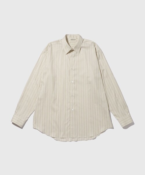 ADAM ET ROPE'(アダムエロペ)の「【AURALEE/オーラリー】COTTON SILK STRIPE SHIRT(シャツ/ブラウス・メンズ・キナリ/ブルー系・3/4/5)」の7枚目の写真