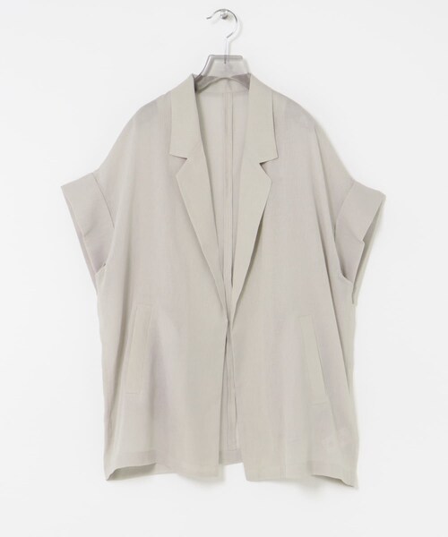 URBAN RESEARCH（アーバンリサーチ）の「シアーハーフスリーブジャケット（テーラードジャケット・レディース・BEIGE/NAVY/BLACK・FREE）」の18枚目の写真