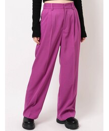 EVRIS | タックストレートカラーパンツ(スラックス)