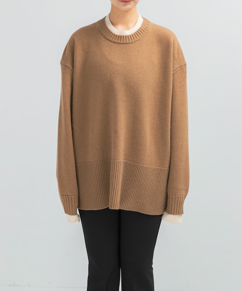 ANDREA&Co. ♡MIXニットトップス+アートウォッシュデニム URBAN RESEARCH DOORS（アーバンリサーチドアーズ）の「裏起毛タック