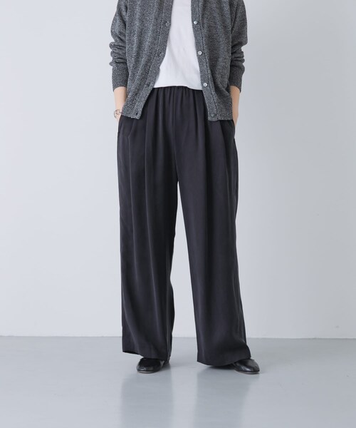 かぐれ（カグレ）の「キュプラストレートパンツ（その他パンツ・レディース・NAVY/BLACK・Free）」の4枚目の写真