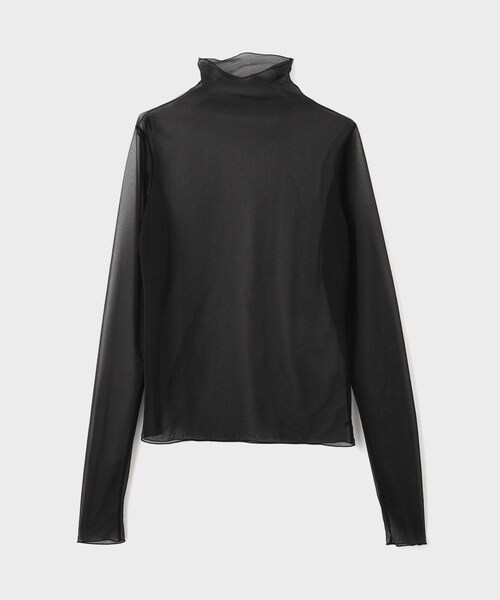 ROPE'（ロペ）の「【near.nippon（ニアー ニッポン）】SHEER HIGH NECK TOPS｜トップス（その他トップス・レディース・モスグリーン/ブラック・F）」の2枚目の写真