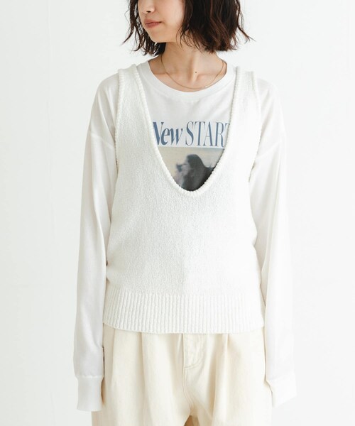 URBAN RESEARCH（アーバンリサーチ）の「ブークレ2WAYベスト（ベスト・レディース・RED/NAVY/OFF・FREE）」の13枚目の写真