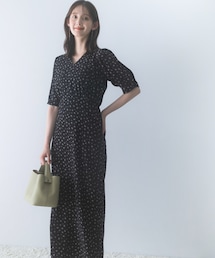 URBAN RESEARCH ROSSO WOMEN | 『WEB限定』Vネックストレートフラワープリントワンピース(ワンピース)