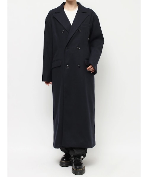 jouetie（ジュエティ）の「ダブルブレストロングコート（チェスターコート・レディース・グレー/ピンク/ネイビー/ブラック/ボルドー・M）」の6枚目の写真