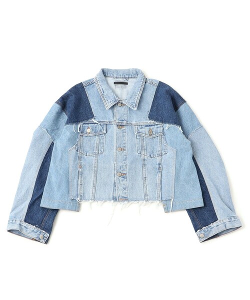 ADAM ET ROPE'(アダムエロペ)の「【QUIITO】REMAKE PT DENIM JK BL(デニムジャケット・レディース・ネイビー/ネイビー系/ブルー/ブルー系・36/38/F)」の22枚目の写真