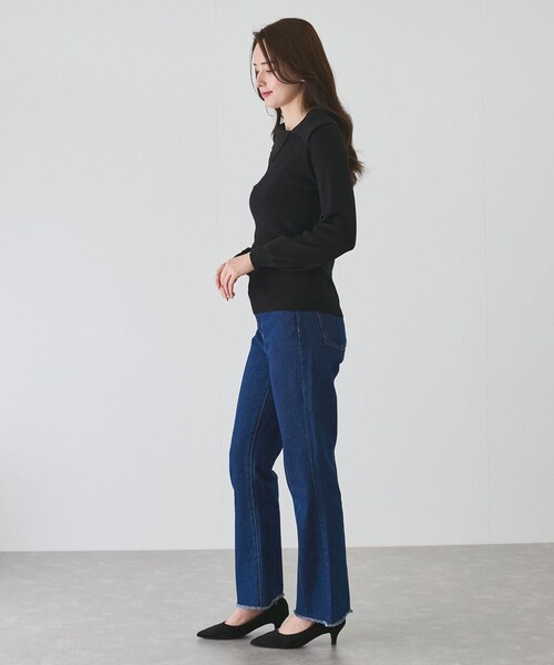 Jayro（ジャイロ）の「ラメアシメオフショル風プルオーバー（ニット/セーター・レディース・ブラック/ホワイト系/パープル系/ピンク・M）」の10枚目の写真