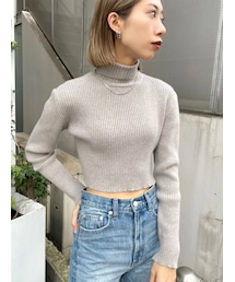 EMODA | ハイネッククロップニット(ニット/セーター)