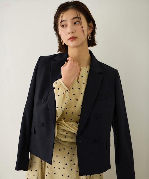 ROPE'（ロペ）の「ノンミュールジングウール テーラードジャケット/セットアップ対応（テーラードジャケット・レディース・ピンク/ライトグレー/ネイビー・36/38）」の7枚目の写真