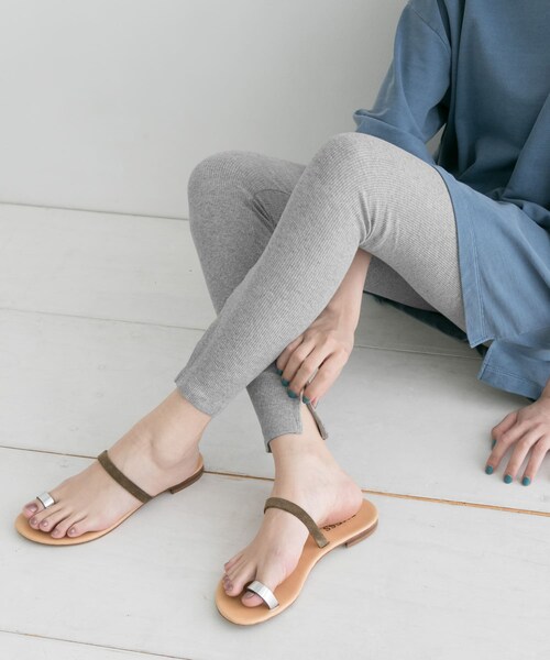 SMELLY（スメリー）の「スリットリブレギンス∴（レギンス/スパッツ・レディース・L.GRY/IVO/C.GRY/BLK・-）」の12枚目の写真