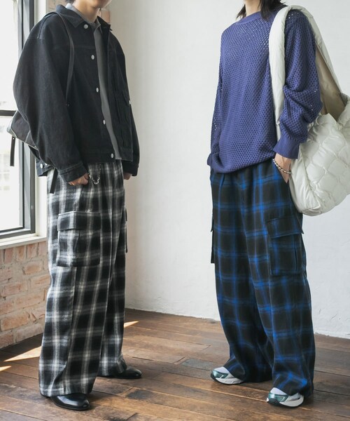 SENSE OF PLACE by URBAN RESEARCH(センスオブプレイスバイアーバンリサーチ)の「オンブレーチェックカーゴパンツ(その他パンツ・メンズ・BLACK/BLUE・M/L)」の17枚目の写真