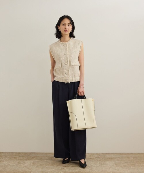 ROPE'（ロペ）の「サマーツイードジレ（ベスト・レディース・ブラック/オフホワイト・F）」の18枚目の写真