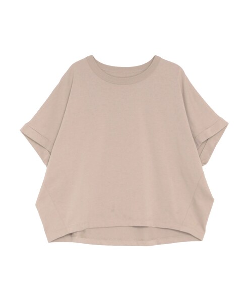 ELENDEEK(エレンディーク)の「ROLL UP T CS(Tシャツ/カットソー・レディース・オフホワイト/ブラック/ブルー/ベージュ・F)」の2枚目の写真