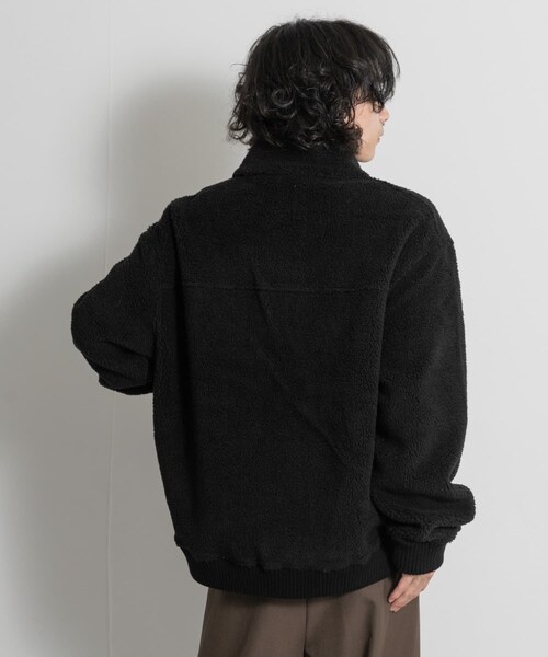 THE GOODLAND MARKET（ザグッドランドマーケット）の「AIGLE　ジップアップ シェルパフリース（ブルゾン・レディース・NOIR/OSIER・S/L）」の6枚目の写真