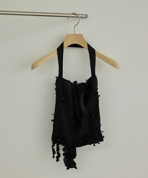 ADAM ET ROPE'(アダムエロペ)の「【crinkle crinkle crinkle】別注3D刺繍フリルトートバッグ(トートバッグ・レディース・ブラック/ホワイト・F)」の16枚目の写真