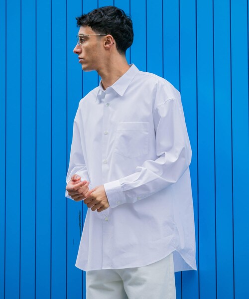 URBAN RESEARCH（アーバンリサーチ）の「new basic　THOMAS MASON OVER SHIRTS（シャツ/ブラウス・メンズ・ROYAL/WHITE/GREGE/LT BLUE/STRIPE/COCOA・S/M/L/XL）」の10枚目の写真