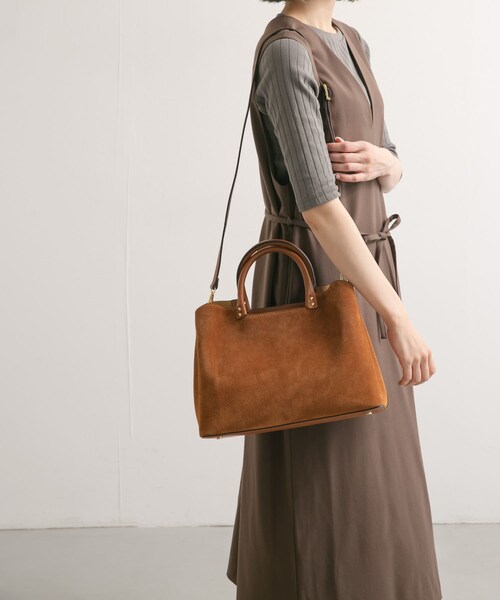 URBAN RESEARCH DOORS（アーバンリサーチドアーズ）の「MARCO BIANCHINI　ビッグスウェード2WAYBAG（トートバッグ・レディース・black/brown・one）」の16枚目の写真