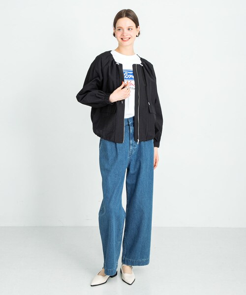 URBAN RESEARCH Sonny Label（アーバンリサーチサニーレーベル）の「ノーカラーギャザーブルゾン（ブルゾン・レディース・ブラック/ライトグレー/アイボリー・FREE）」の19枚目の写真