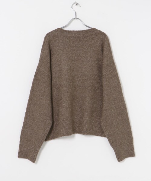ITEMS URBANRESEARCH（アイテムズ アーバンリサーチ）の「ブークレビッグロゴニット（ニット/セーター・レディース・BRN/L.GRAY/MNT・FREE）」の19枚目の写真