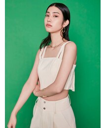EMODA | 【セットアップ着用可】ダブルストラップショートビスチェ(タンクトップ)