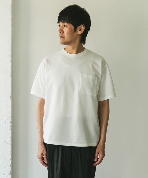 URBAN RESEARCH DOORS（アーバンリサーチドアーズ）の「『Sサイズ/WEB限定』ポンチポケットショートスリーブTシャツ（Tシャツ/カットソー・メンズ・NAVY/WHITE/L.GRAY/L.PINK/INK BLACK・S/M/L/XL）」の21枚目の写真