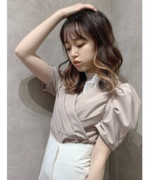 dazzlin | カシュクールレースカットソー(Tシャツ/カットソー)