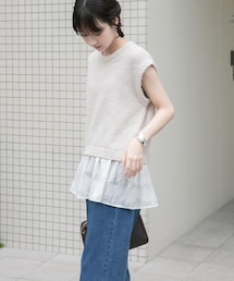 ITEMS URBANRESEARCH | カールヤーンニットベストドッキング(ニット/セーター)