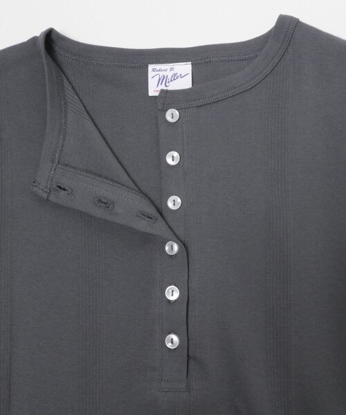 KBF（ケイビーエフ）の「Miller　Panel ribbed Henley tee（Tシャツ/カットソー・レディース・WHITE/BLK-W3/CGRY・Free）」の14枚目の写真