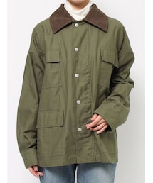 Ungrid | コーデュロイコンビカバーオール(カバーオール)